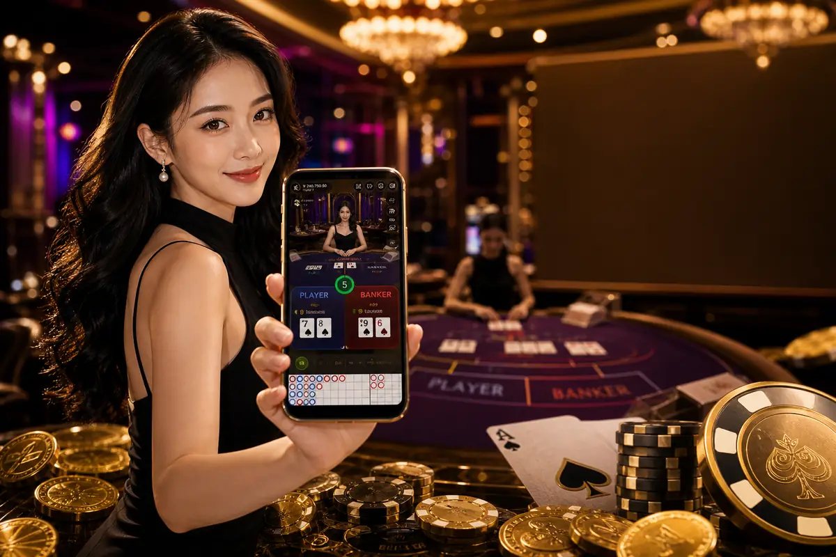 jwl777 လိုက်ဗ်ဒိုင်လာ Baccarat စားပွဲ